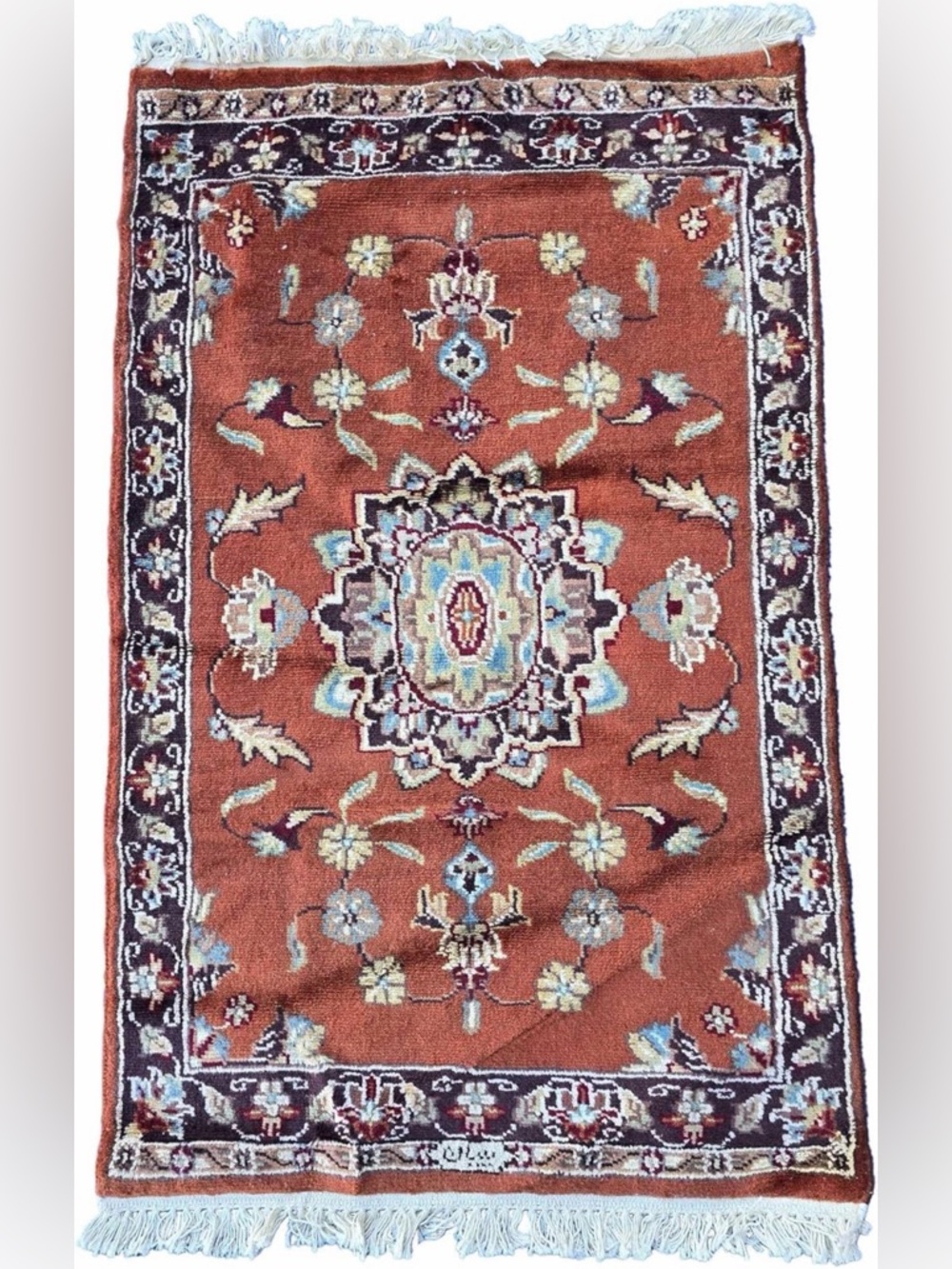 Floral Medallion Rectangular Area Rug for Indoor (3.3ftby2ft)